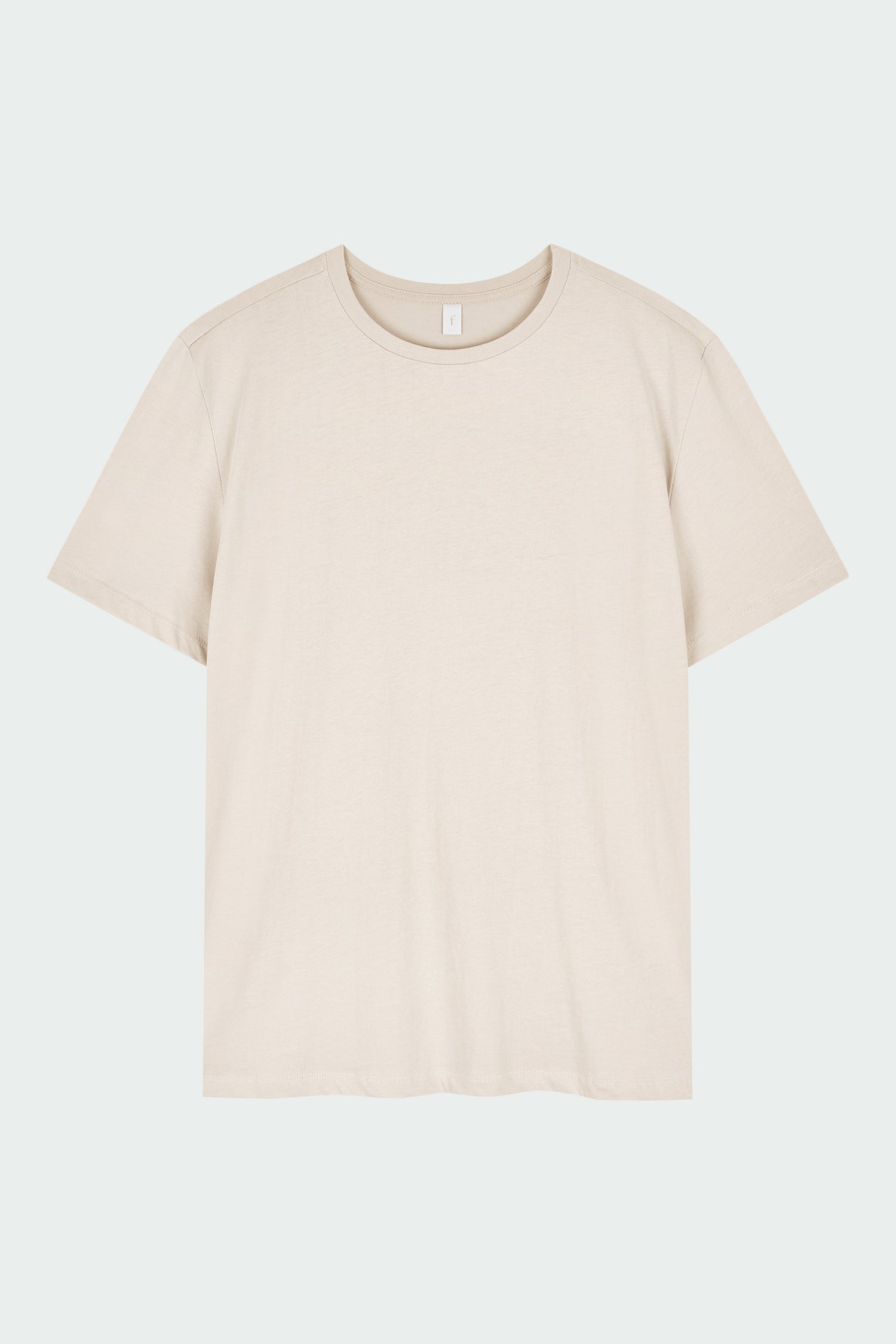 Lara T-shirt in natural, a relaxed-fit lightweight cotton tee with a crew neck and short sleeves for breathable daily wear.