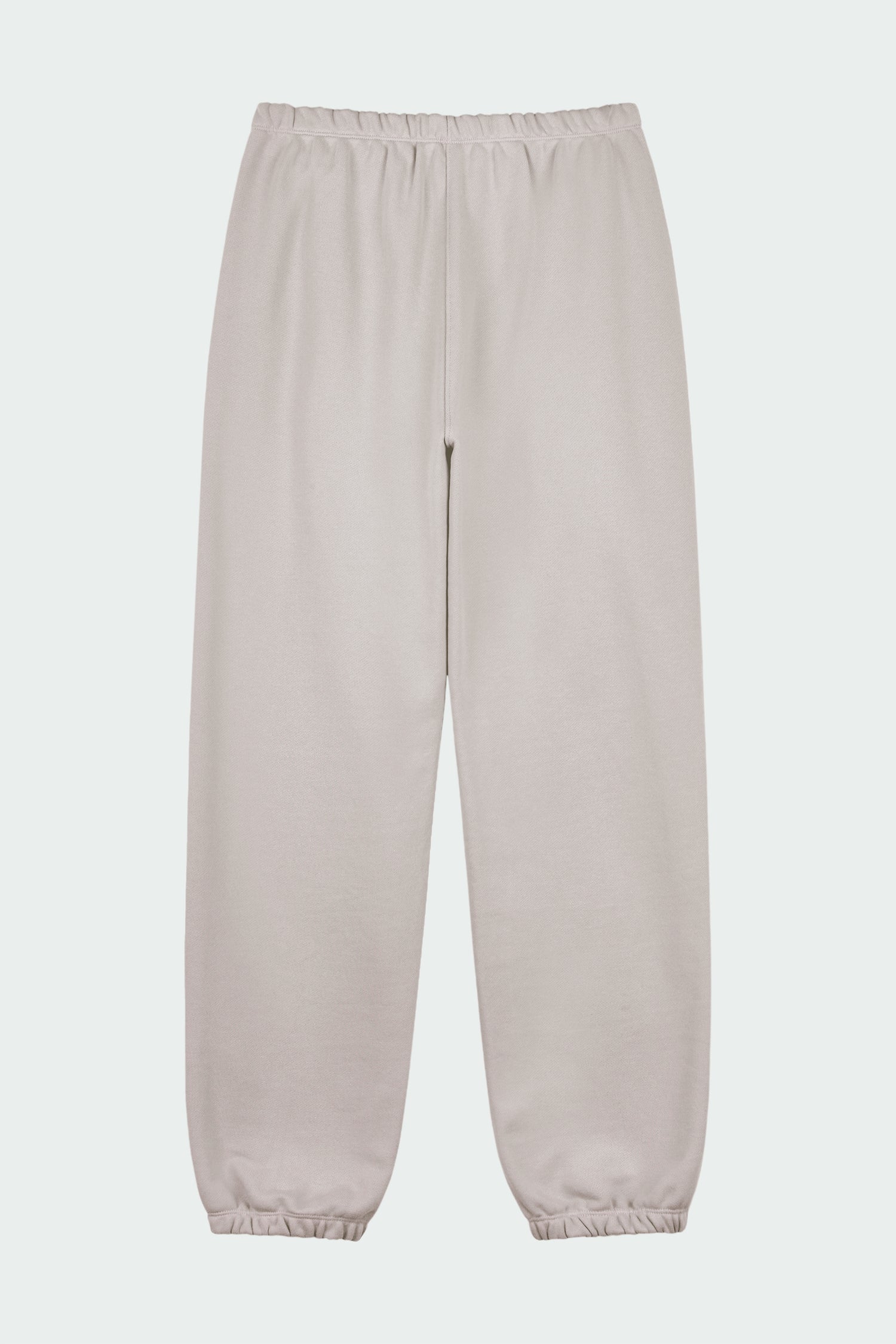 Willow Sweatpants in peace gray, soft French terry cotton with drawstring waistband, side pockets, and elastic cuffs, regular fit, part of a set