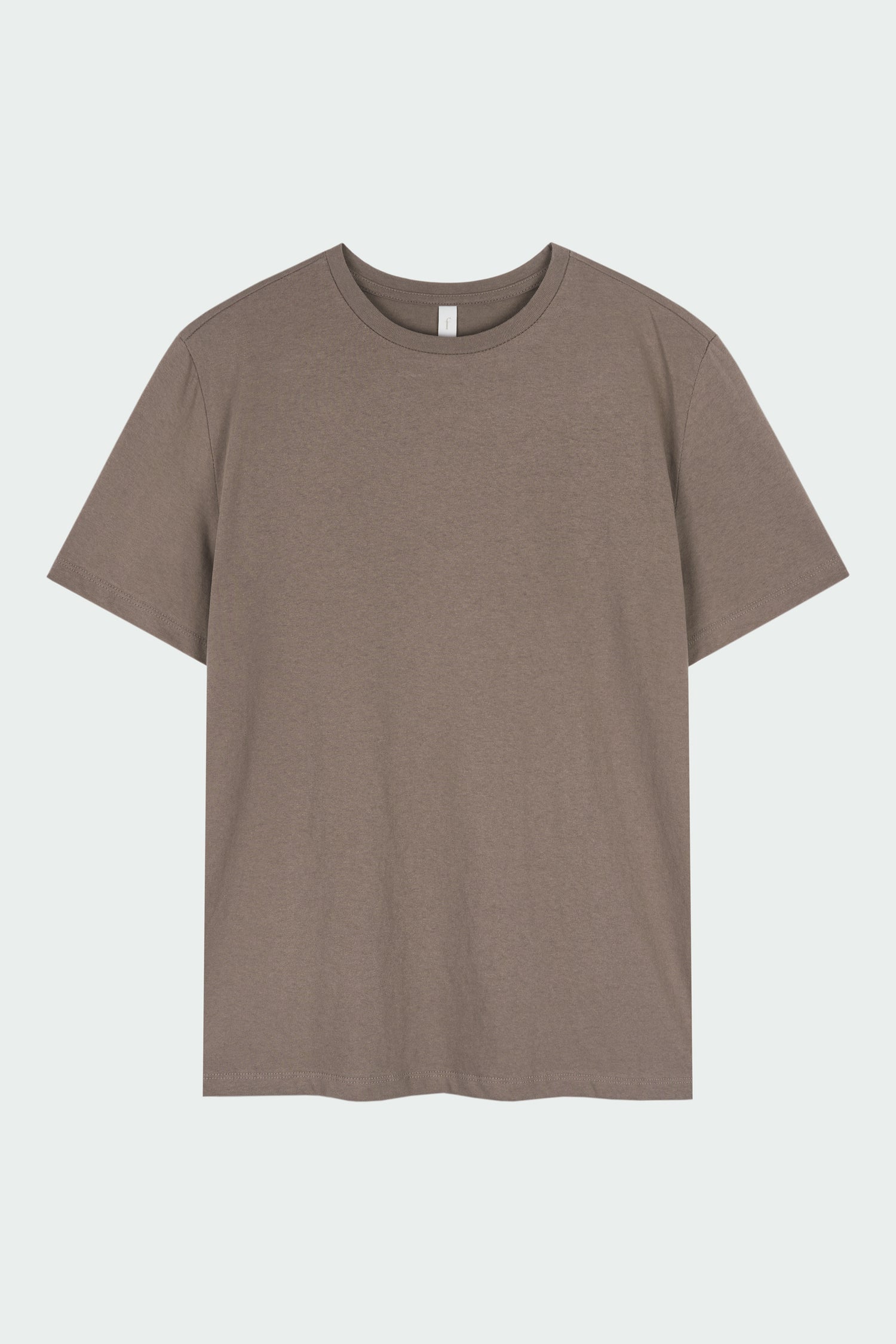 Lara T-shirt in brown, a relaxed-fit lightweight cotton tee with a crew neck and short sleeves for breathable daily wear.