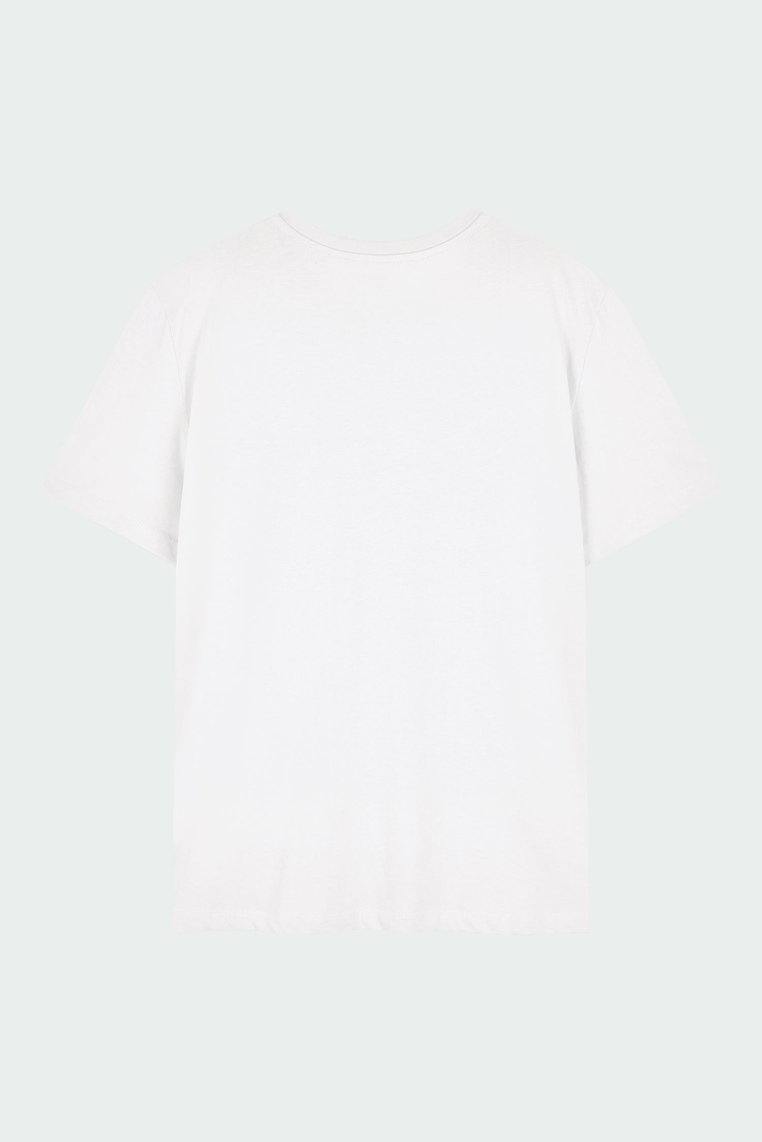 Lara T-shirt in washed white, a relaxed-fit lightweight cotton tee with a crew neck and short sleeves for breathable daily wear.