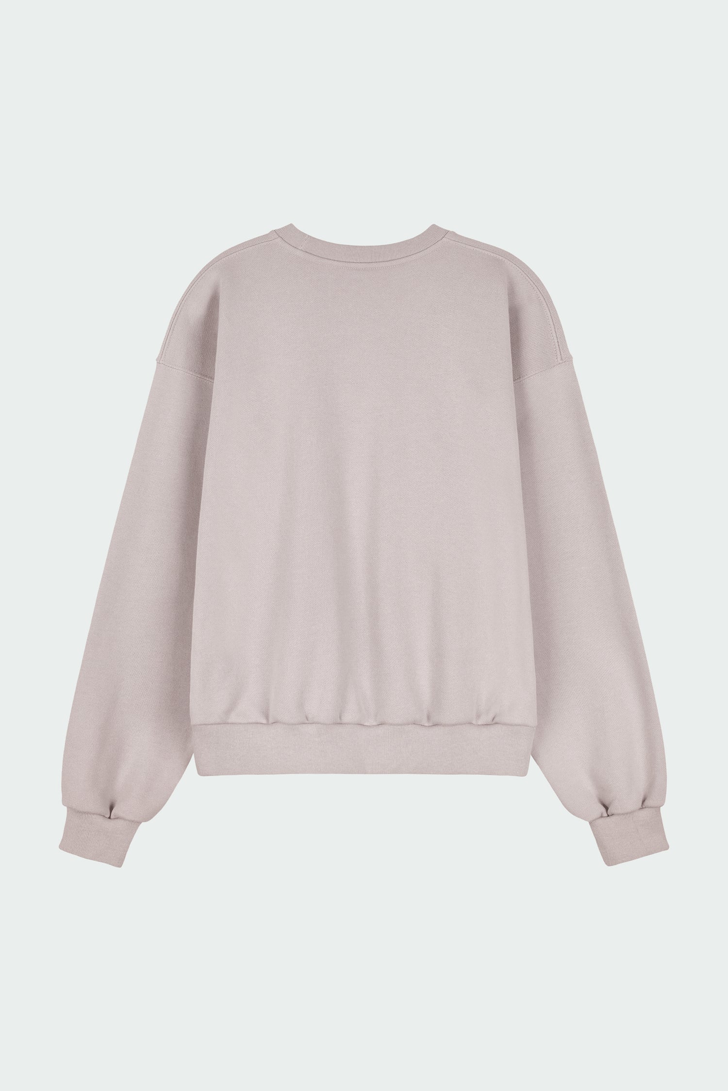 Willow Sweatshirt in peace gray, a soft cotton French terry pullover with a crew neck, V-stitch detail, ribbed trims, and a relaxed fit, designed for everyday comfort