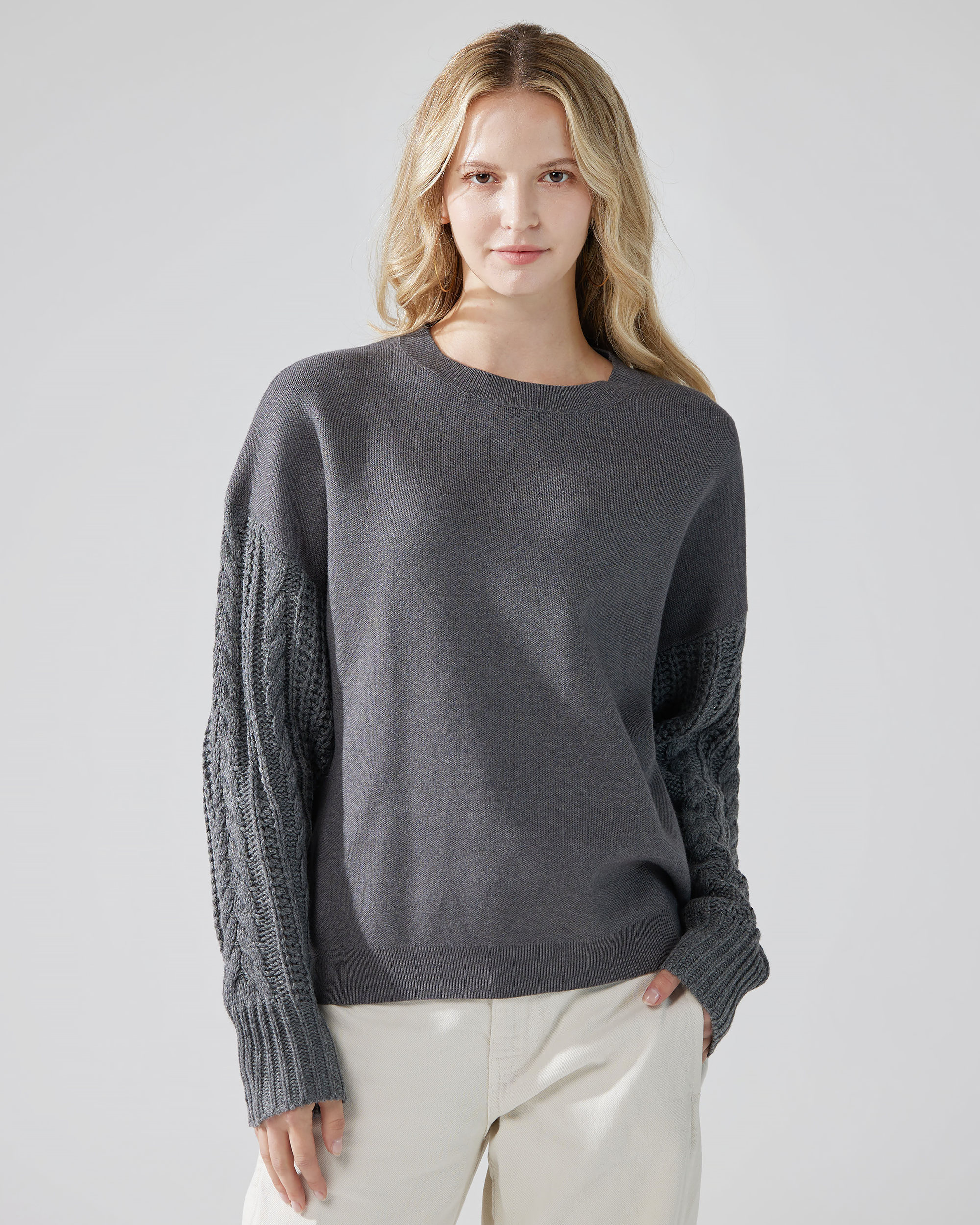Charcoal Grey Sweater: Cozy Cable Knit