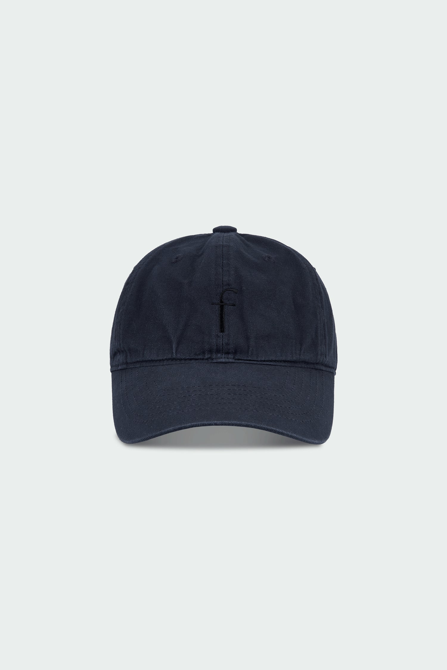 Steva Oxford Cap in navy, made from soft washed cotton with a front embroidered logo and adjustable buckle strap, designed for a casual everyday look