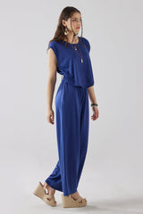 Open Front Wide Leg Jumpsuit