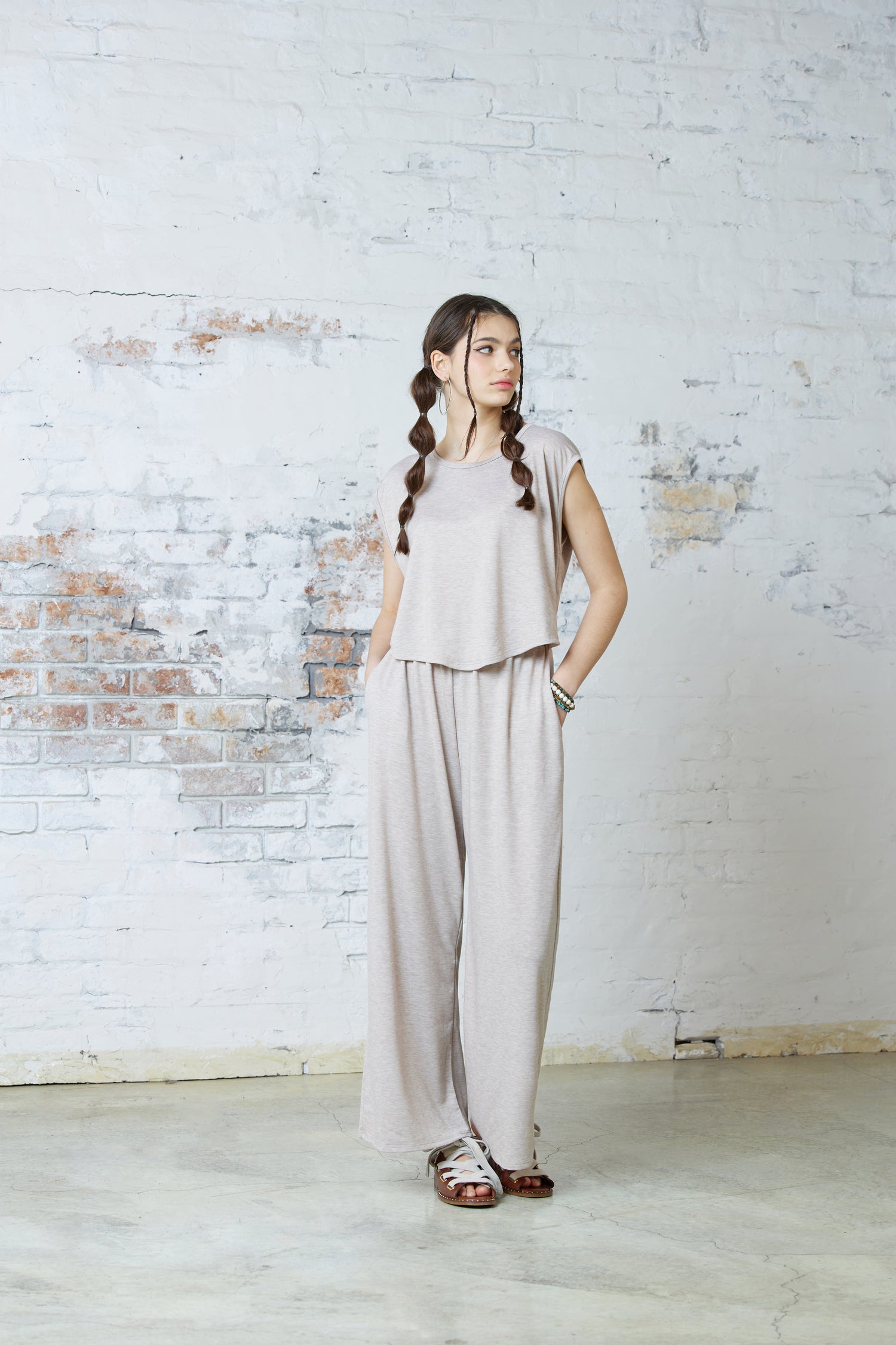 Open Front Wide Leg Jumpsuit