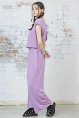 Open Front Wide Leg Jumpsuit