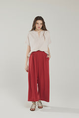 High Waisted Pleated Wide Leg Pants