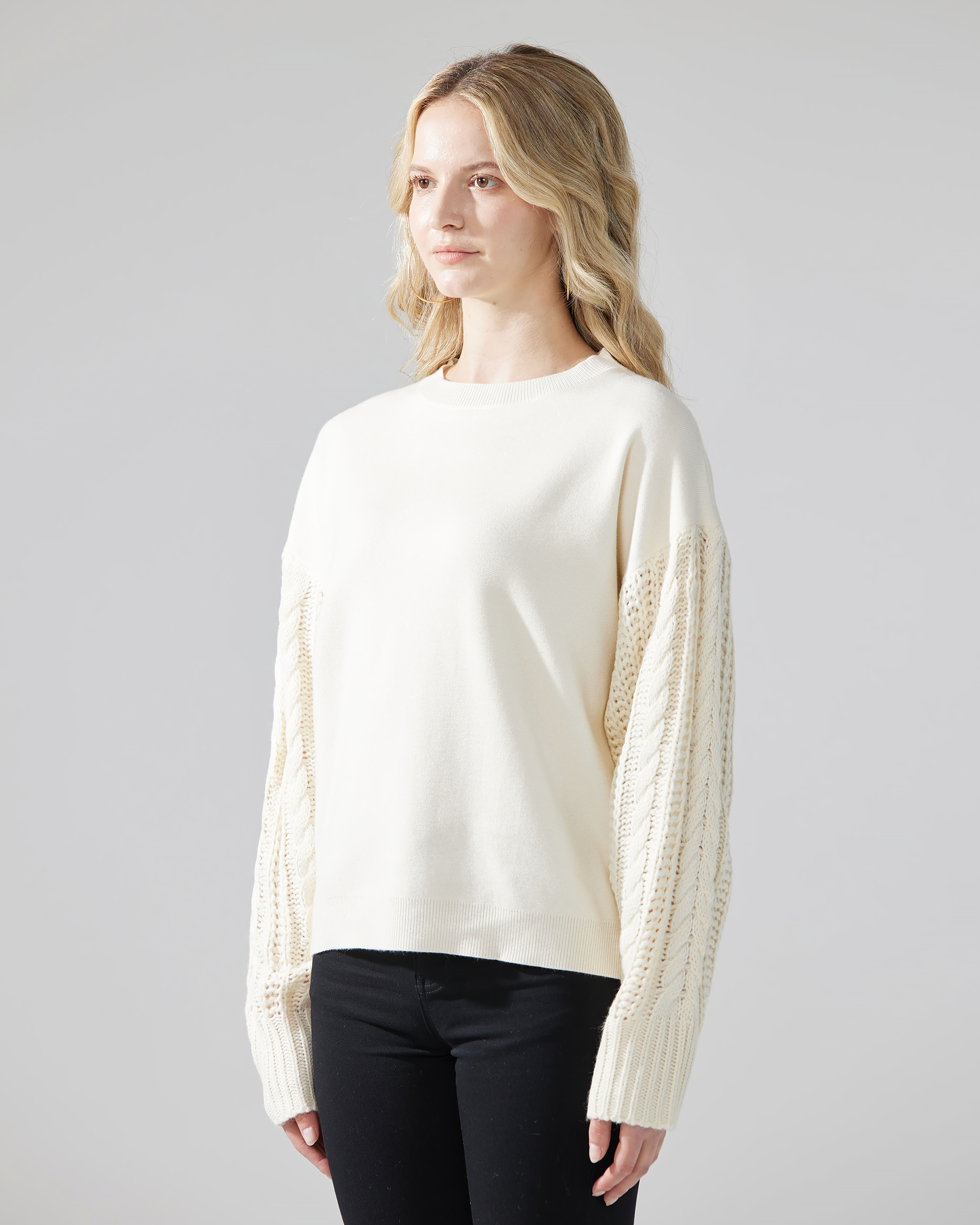Ivory Cable Knit Sweater for You