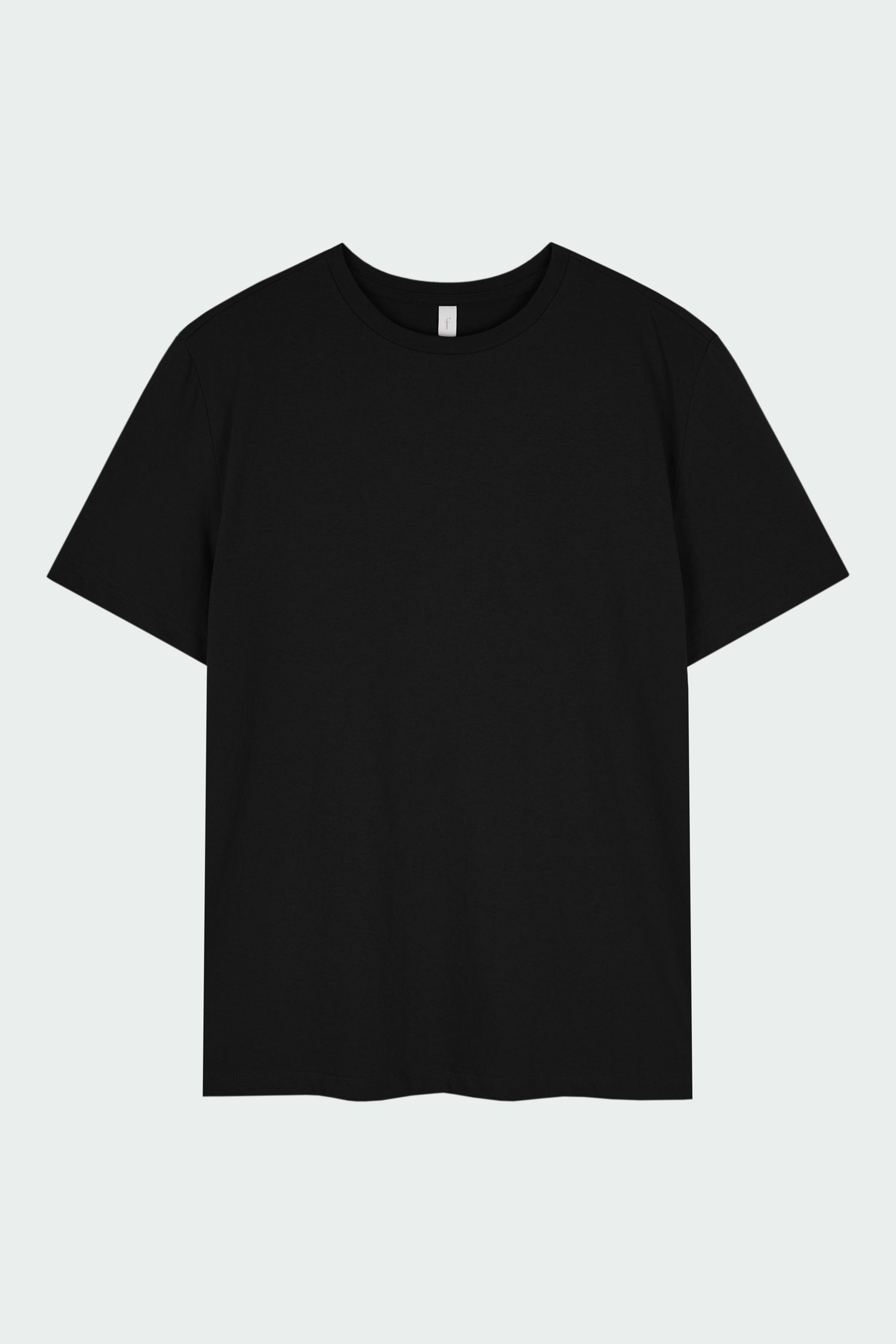 Lara T-shirt in black, a relaxed-fit lightweight cotton tee with a crew neck and short sleeves for breathable daily wear.