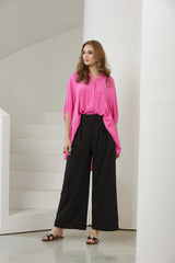 High Waisted Pleated Wide Leg Pants