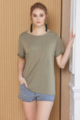 Cupro Modal Short Sleeve Top