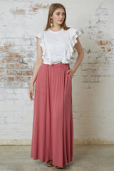 Soft Lightweight Flowy Maxi Skirt