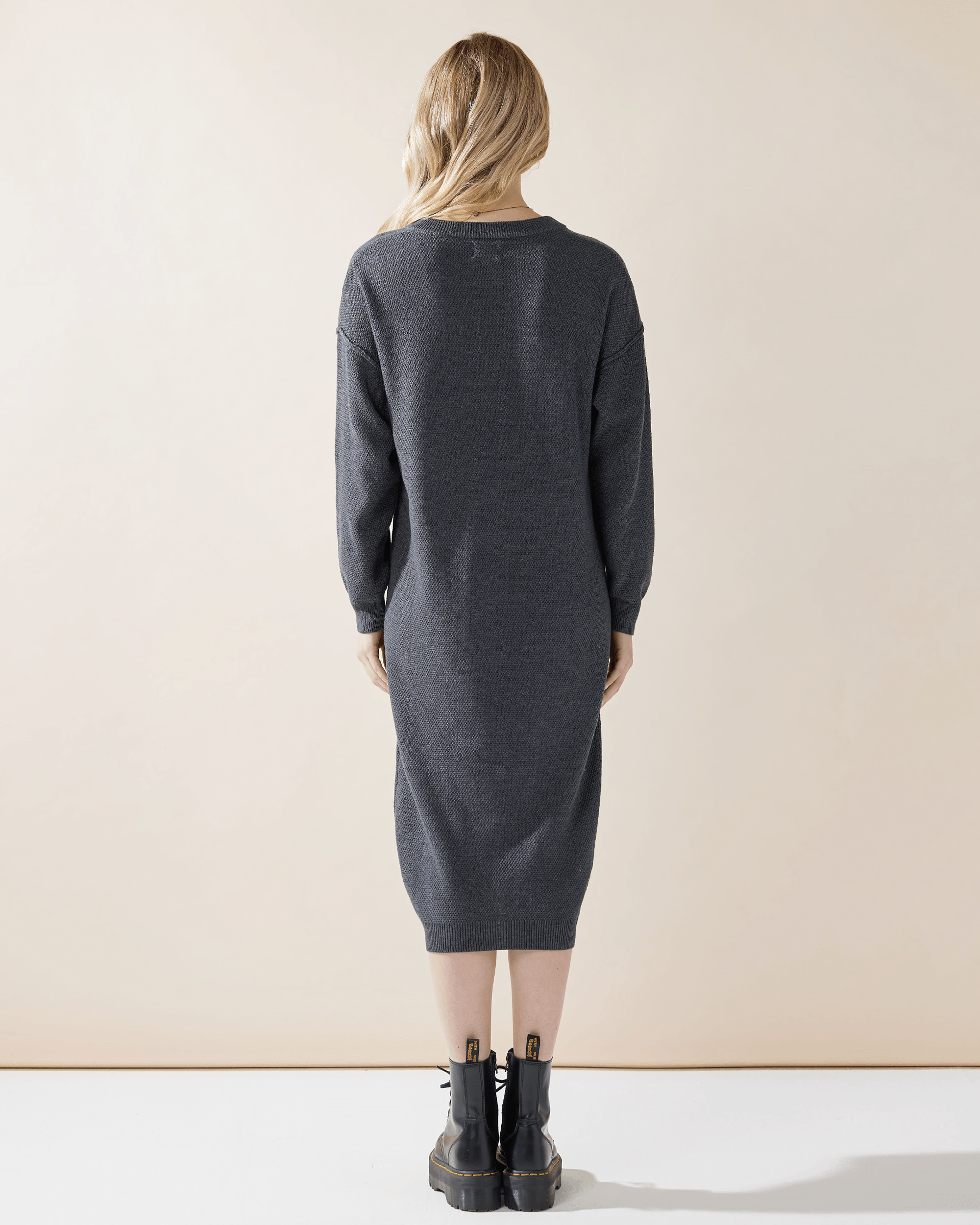 Charcoal Midi Sweater Dress for Women