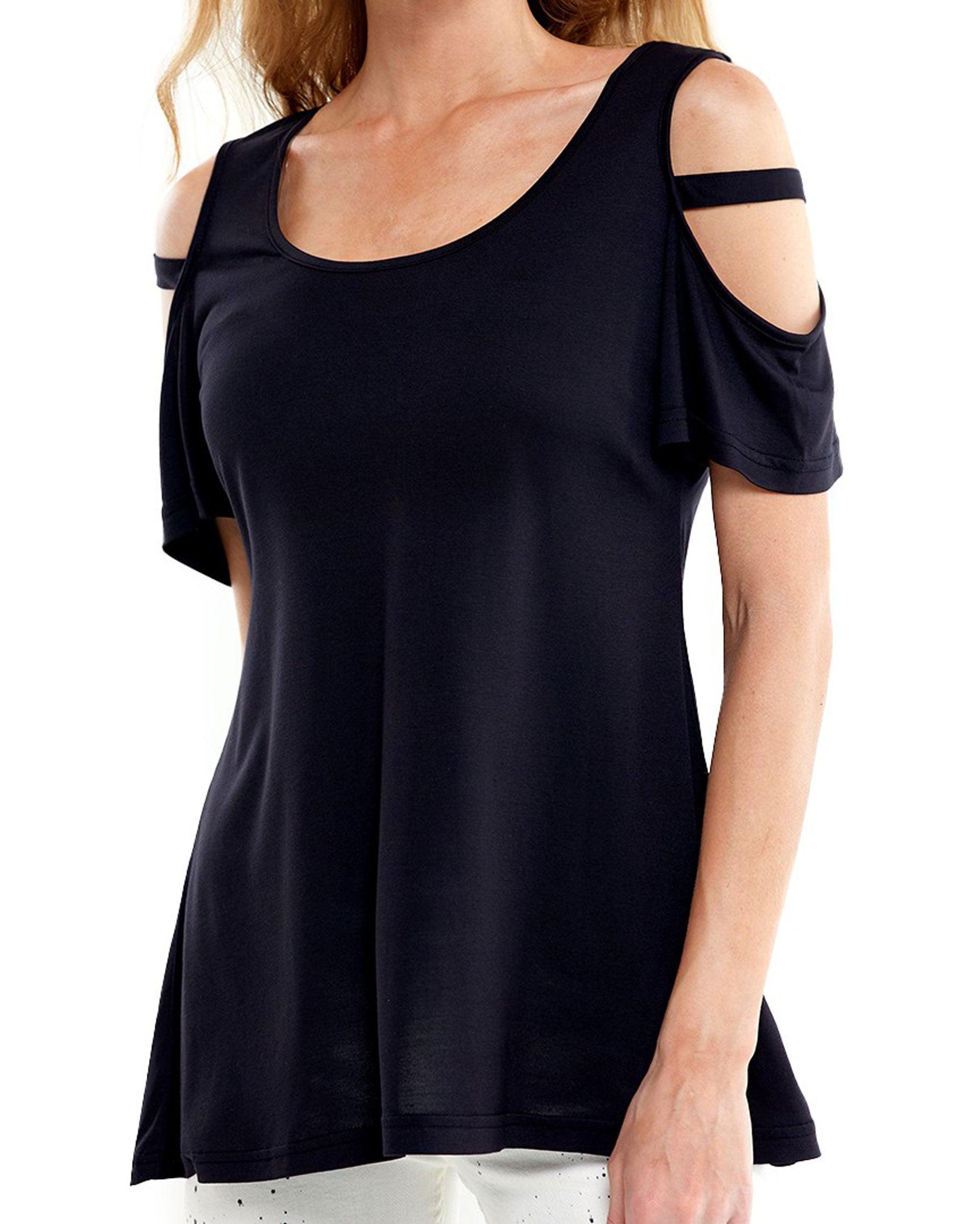 Black Cold Shoulder Top: Timeless Style