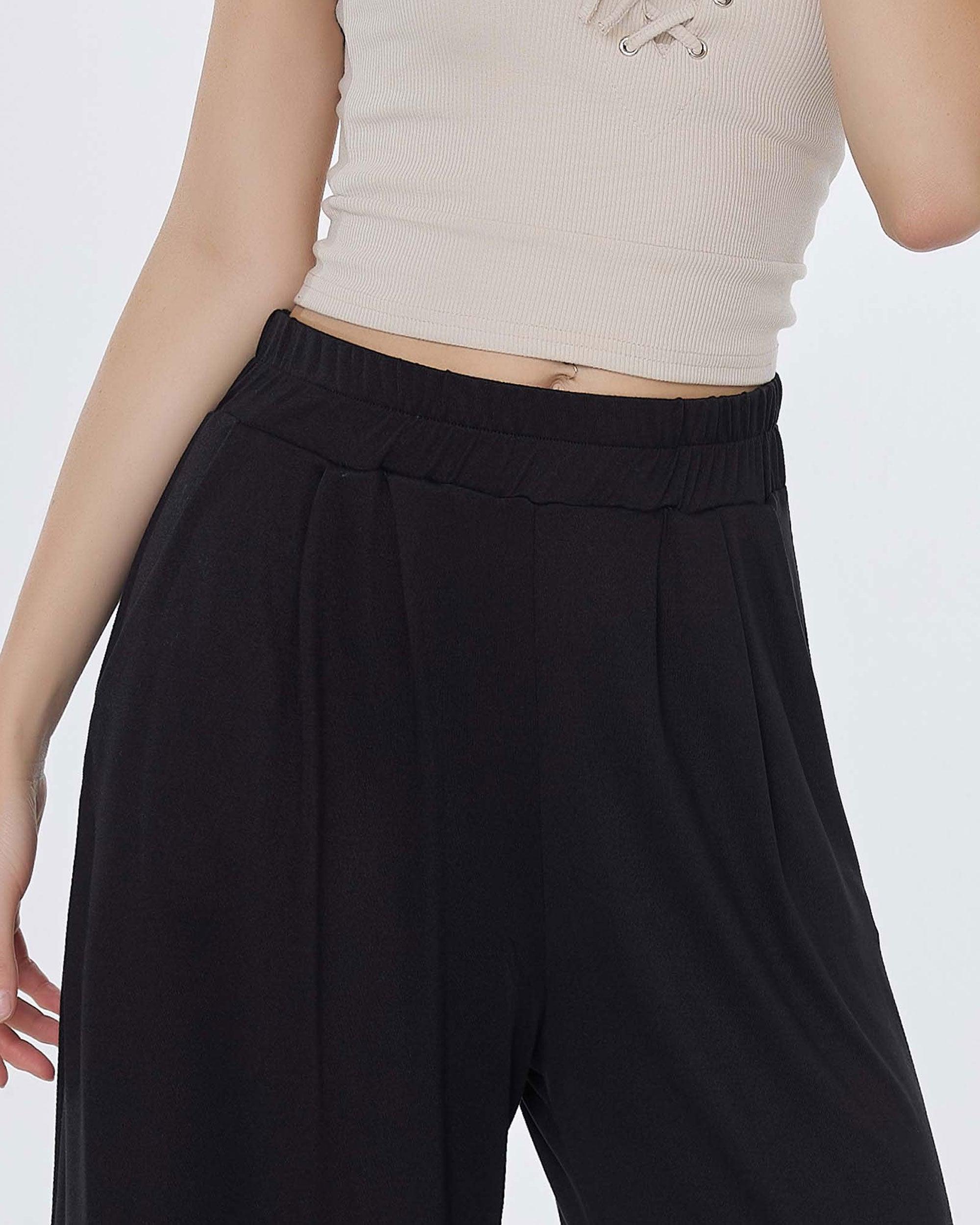 Dark Grey High Waist Midi Skirt