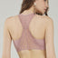 Seamless Lace Racerback Padded Ribbed Knit Bralette - Dusty Pink - noflik