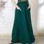Hunter Green Maxi Skirt - Smocked Waist & Patched Pockets
