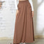 Mocha Maxi Skirt - Smocked Waist & Patched Pockets