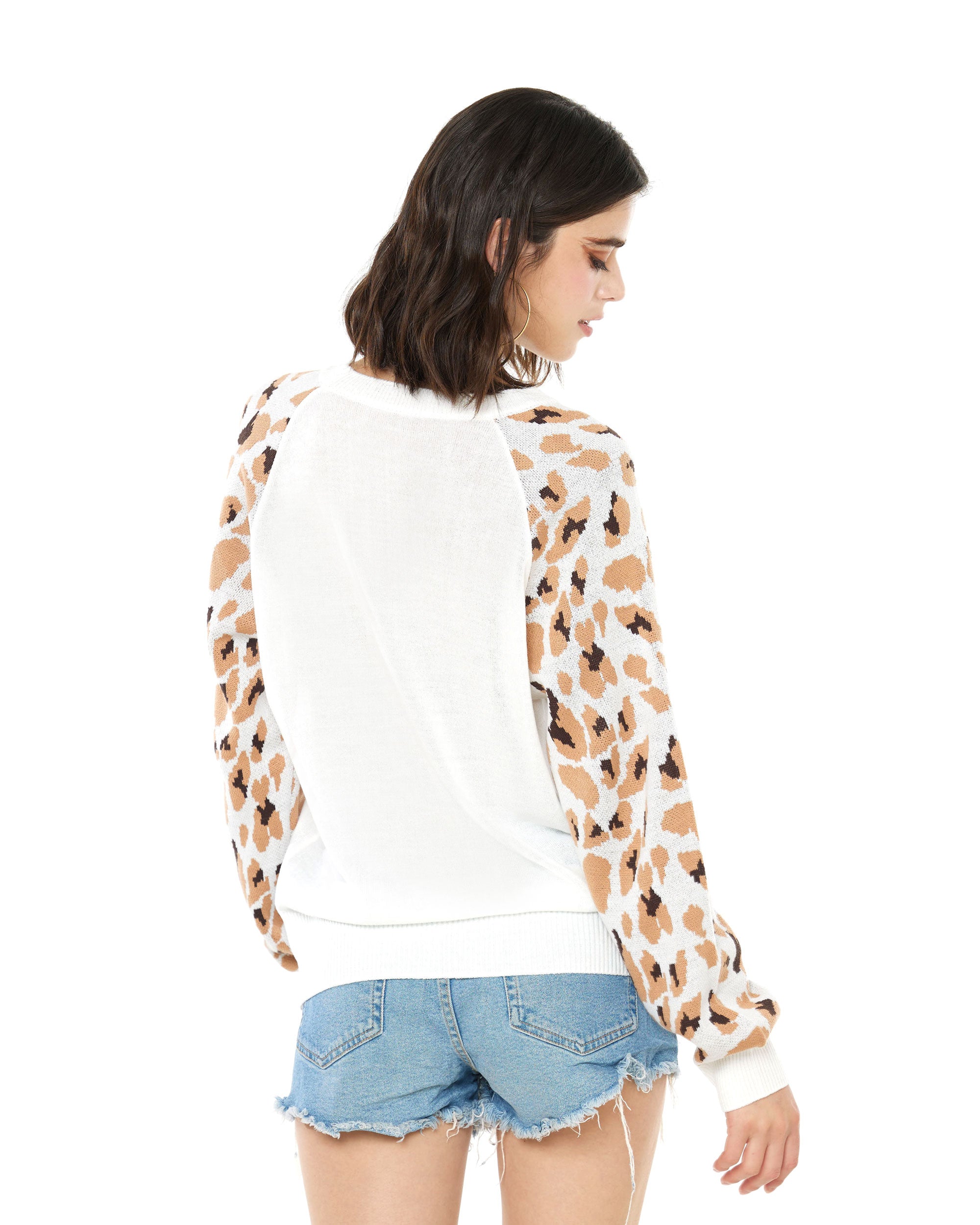 Off White Animal Print Sweater for You