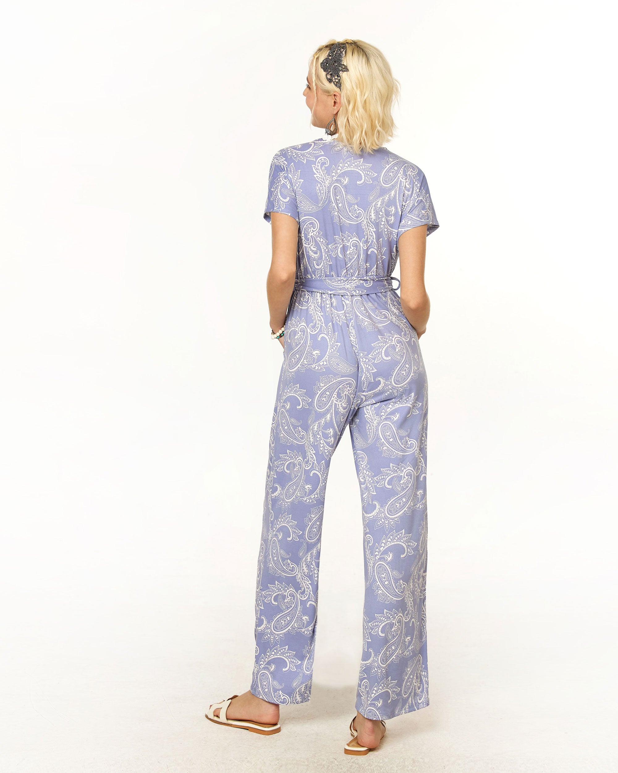 Paisley Chambray Jumpsuit: Casual Chic