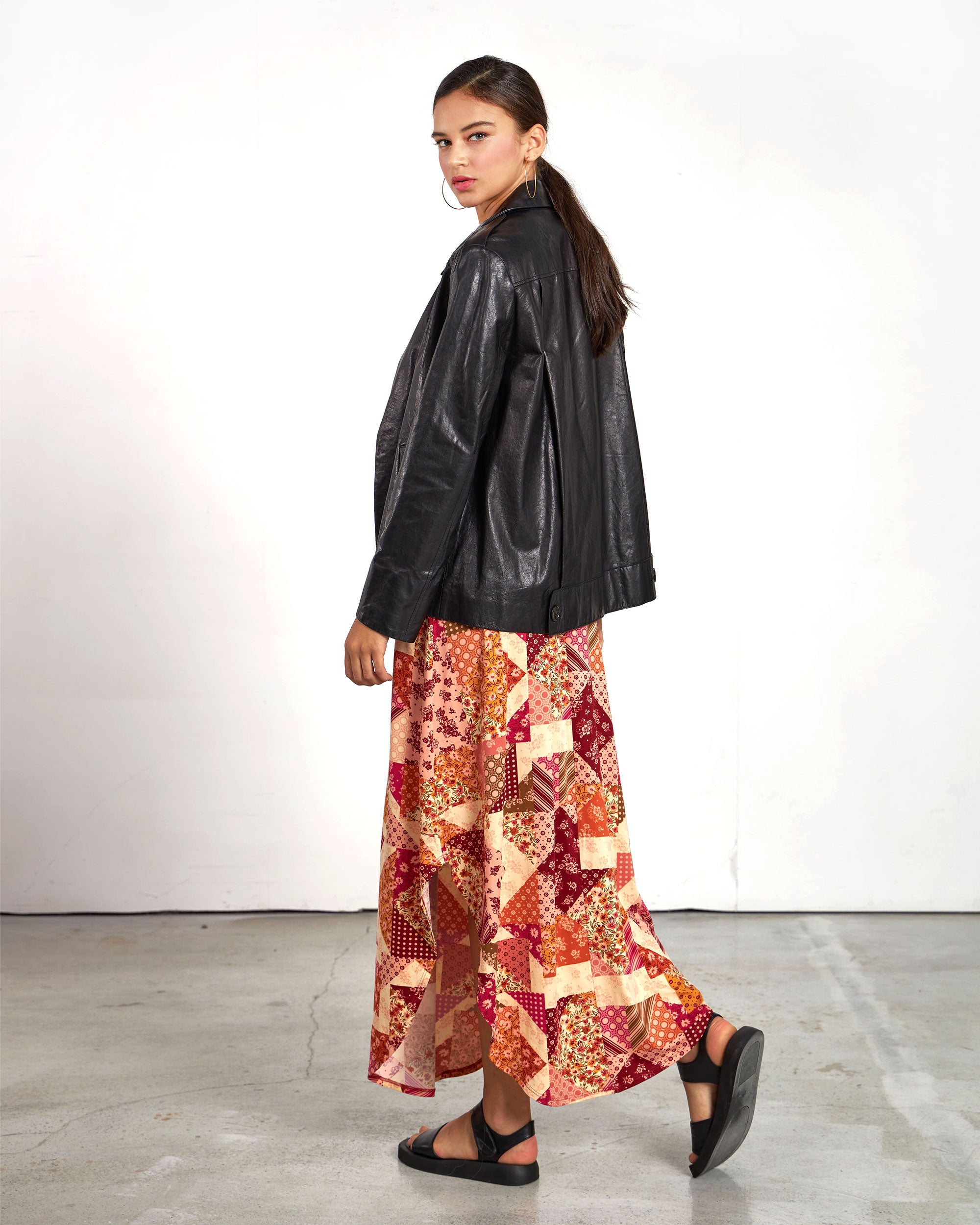 Rose Multi Maxi Skirt: Floral Elegance