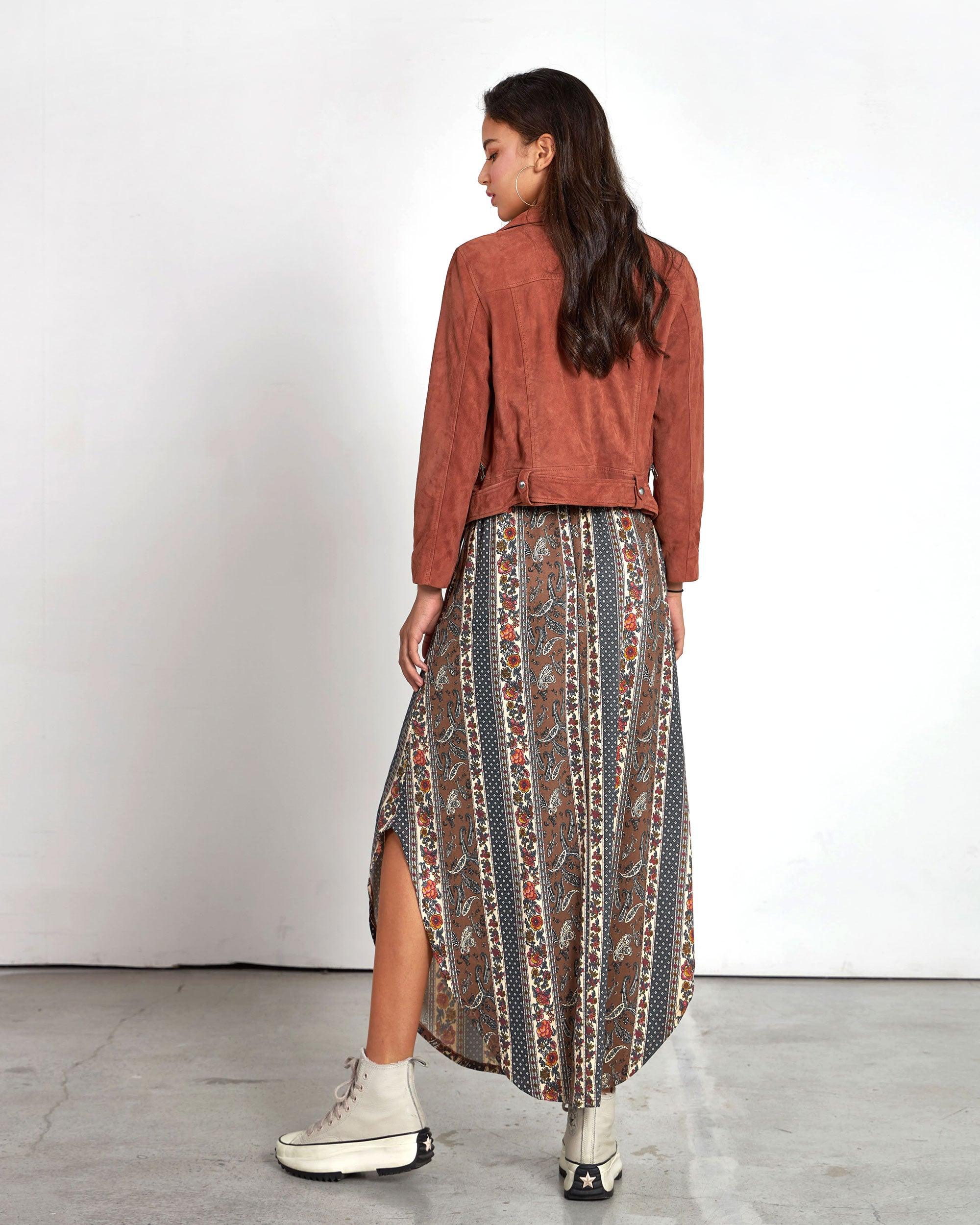 Mocha Maxi Skirt: Neutral Sophistication