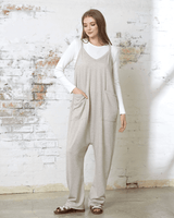 Drop Crotch Harem Jumpsuit - H.Taupe - noflik