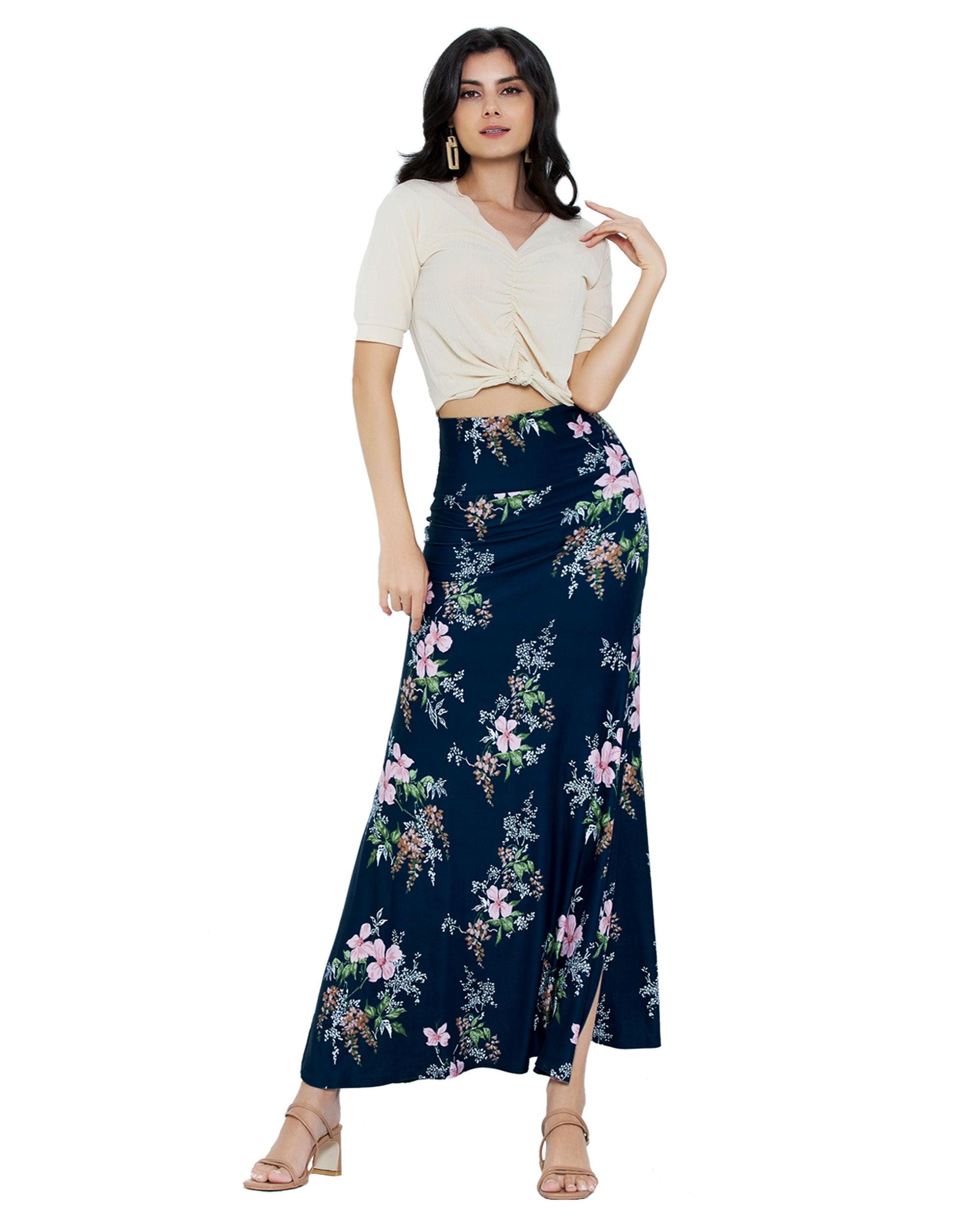 Flower Maxi Skirt - Floral Elegance
