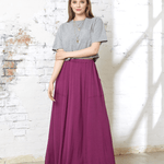 Dark Lavender Maxi Skirt - Soft & Lightweight