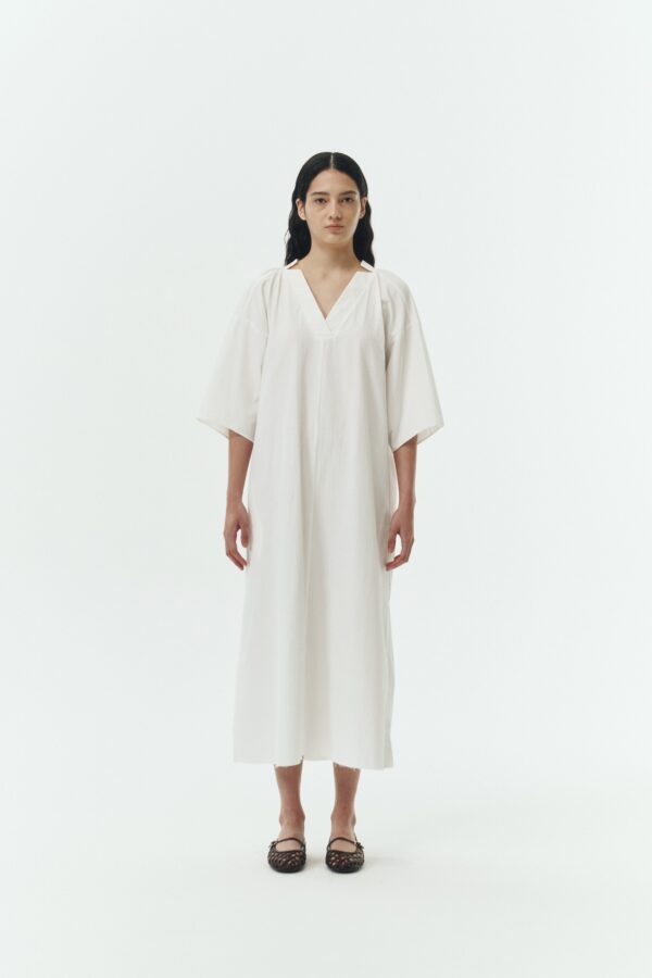 Charlotte Dress - White Stripe