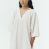 Charlotte Dress - White Stripe
