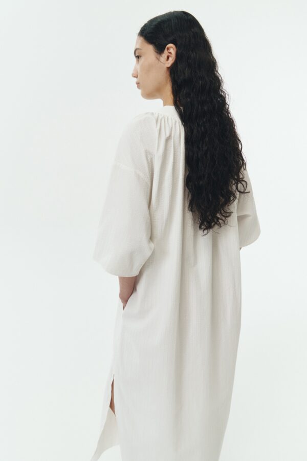 Charlotte Dress - White Stripe