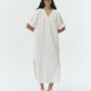 Charlotte Dress - White Stripe