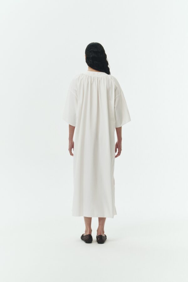 Charlotte Dress - White Stripe