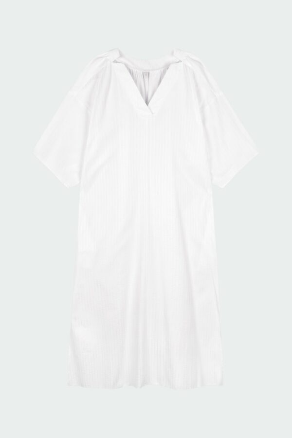 Charlotte Dress - White Stripe