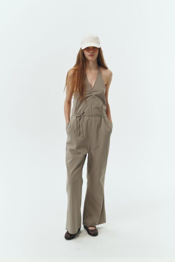 Daisy Jumpsuit - Khaki Gray