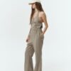 Daisy Jumpsuit - Khaki Gray