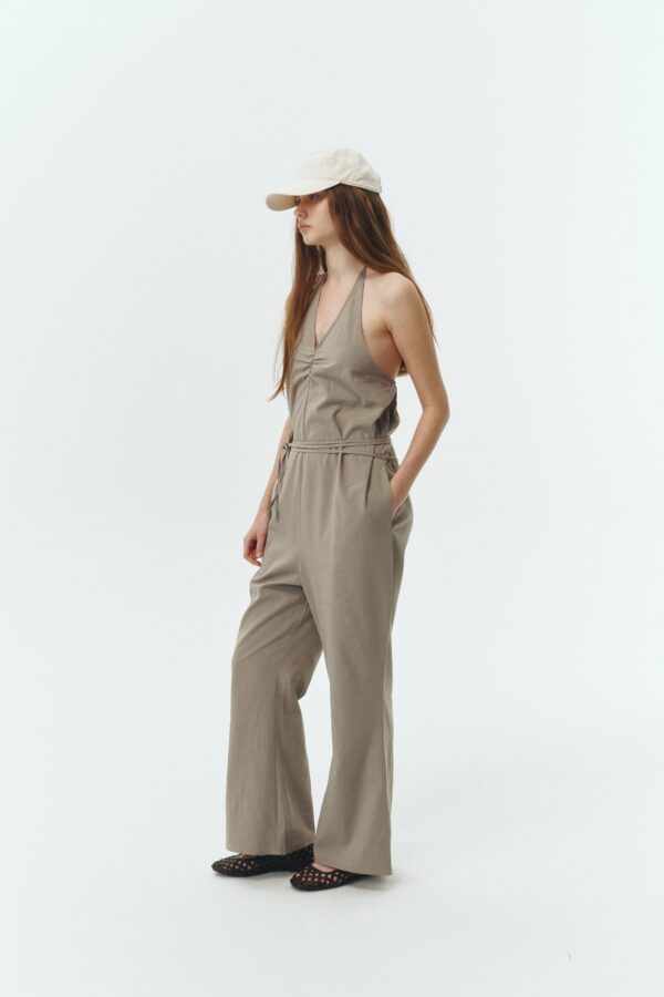 Daisy Jumpsuit - Khaki Gray