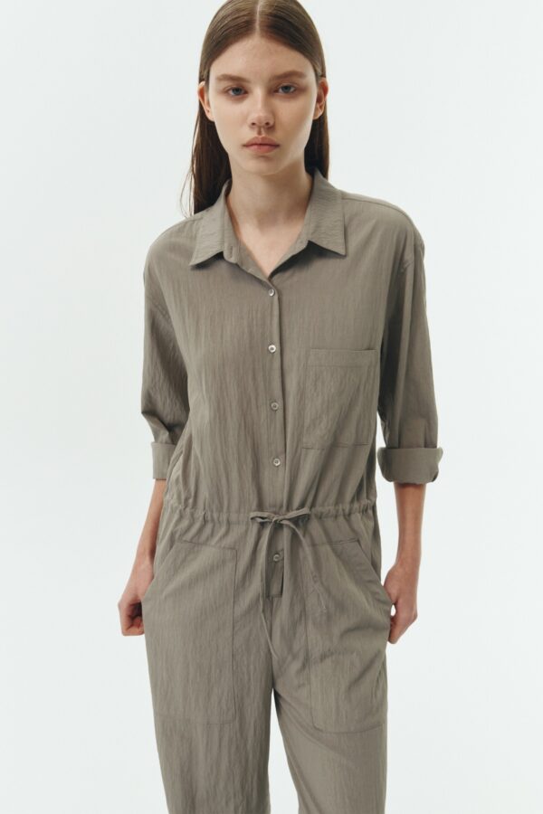 Saige Jumpsuit - Khaki Gray