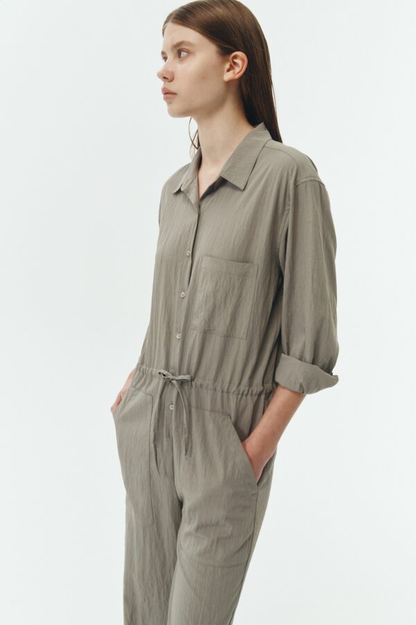 Saige Jumpsuit - Khaki Gray