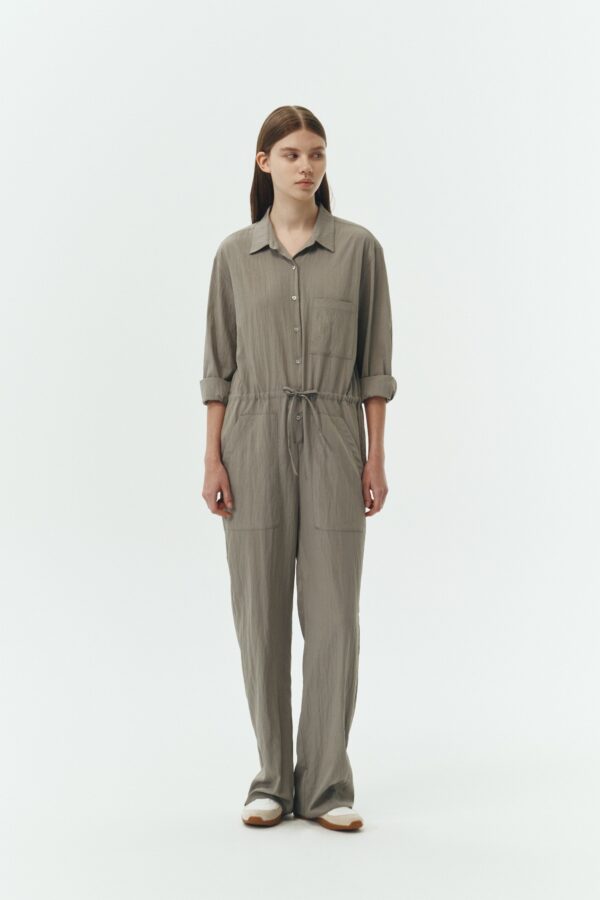 Saige Jumpsuit - Khaki Gray