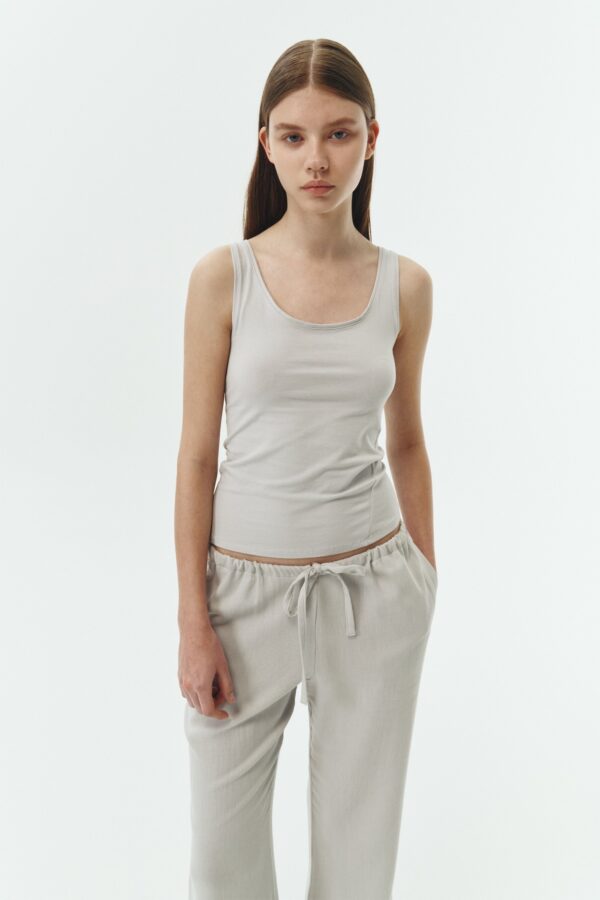 Zoe Tank Top - Cloud Gray
